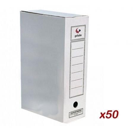 Grafoplás Caja de Archivo Definitivo Folio Prolongado Blanco Pack 50 Ud Grafoplás Caja de Archivo Definitivo Folio Prolongado Blanco Pack 50 Ud